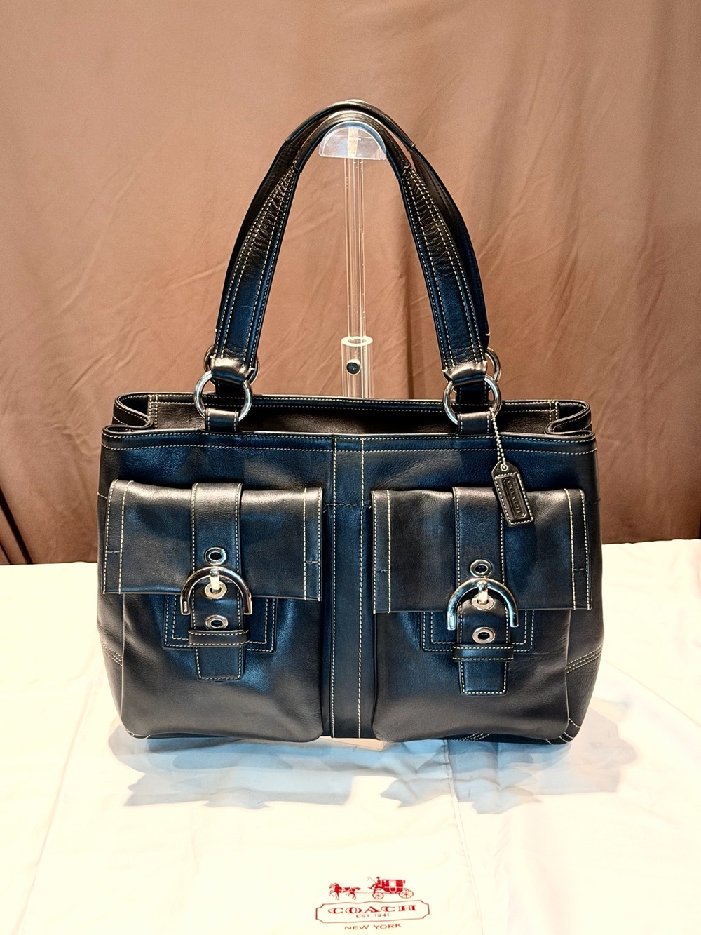 Vintage Coach Soho Double Pocket Satchel (#6468) NWOT